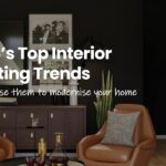 Interior painting trend for dark walls in a modern home in Sydney