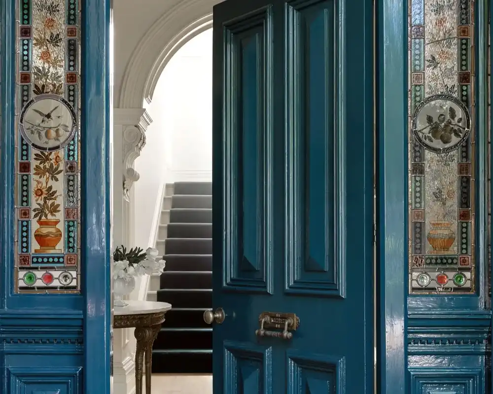 Woodwork painting Sydney – heritage timber entry doors with detailed finishes.